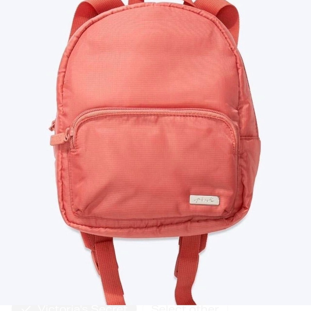 Victoria's Secret PINK Ripstop MINI Backpack Bookbag Travel Bag Purse Rose NWT.